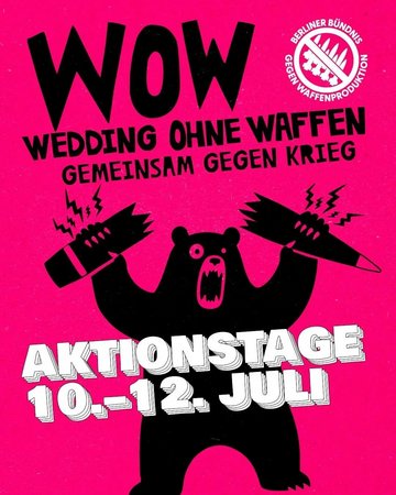 Wedding ohne Waffen - gemeinsam gegen Krieg